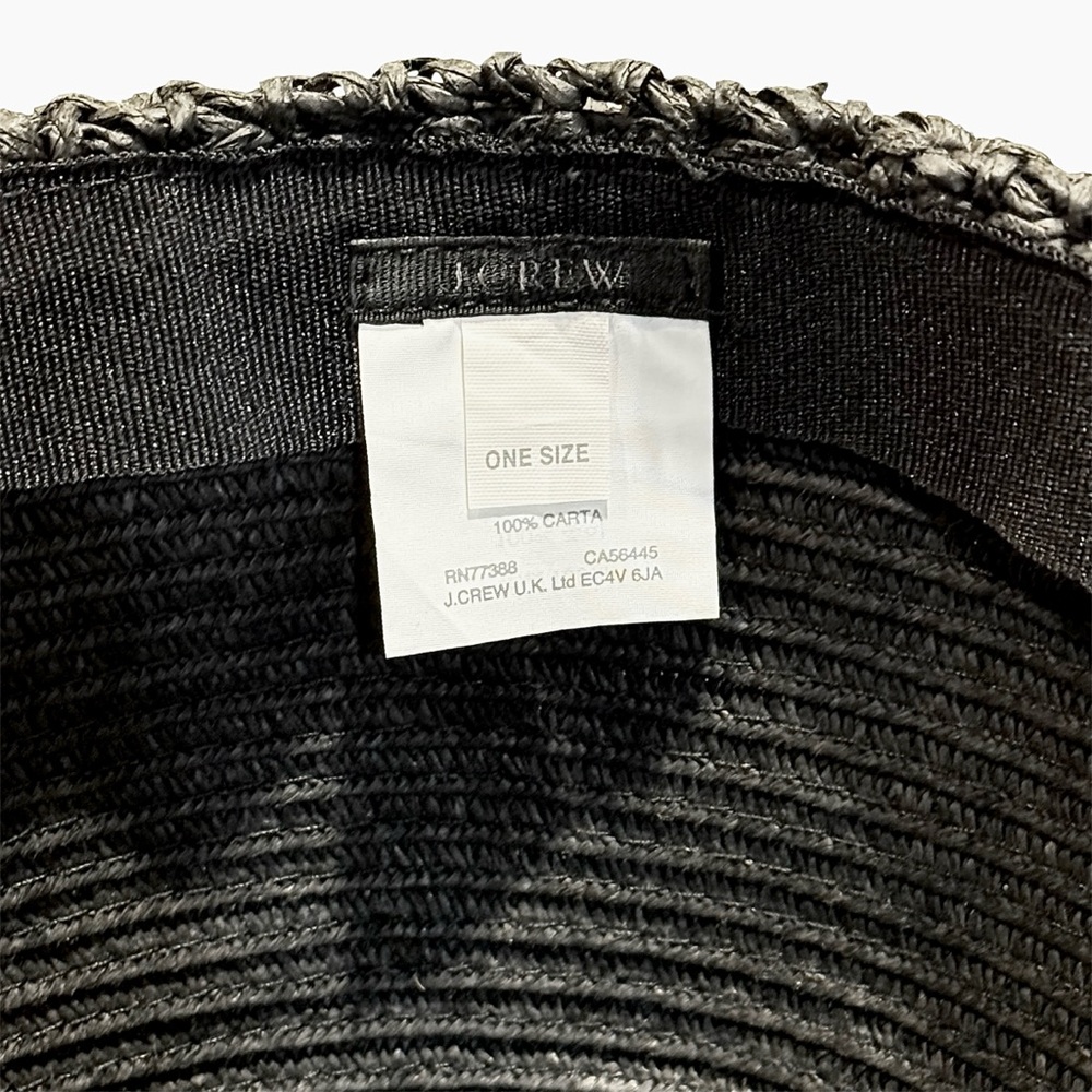 J.Crew Black Wide Brim Sun Hat - One Size - Picture 12 of 12